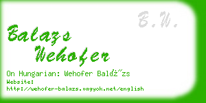 balazs wehofer business card